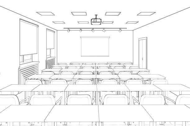 istock Sketch of the conference hall. 1163477634
