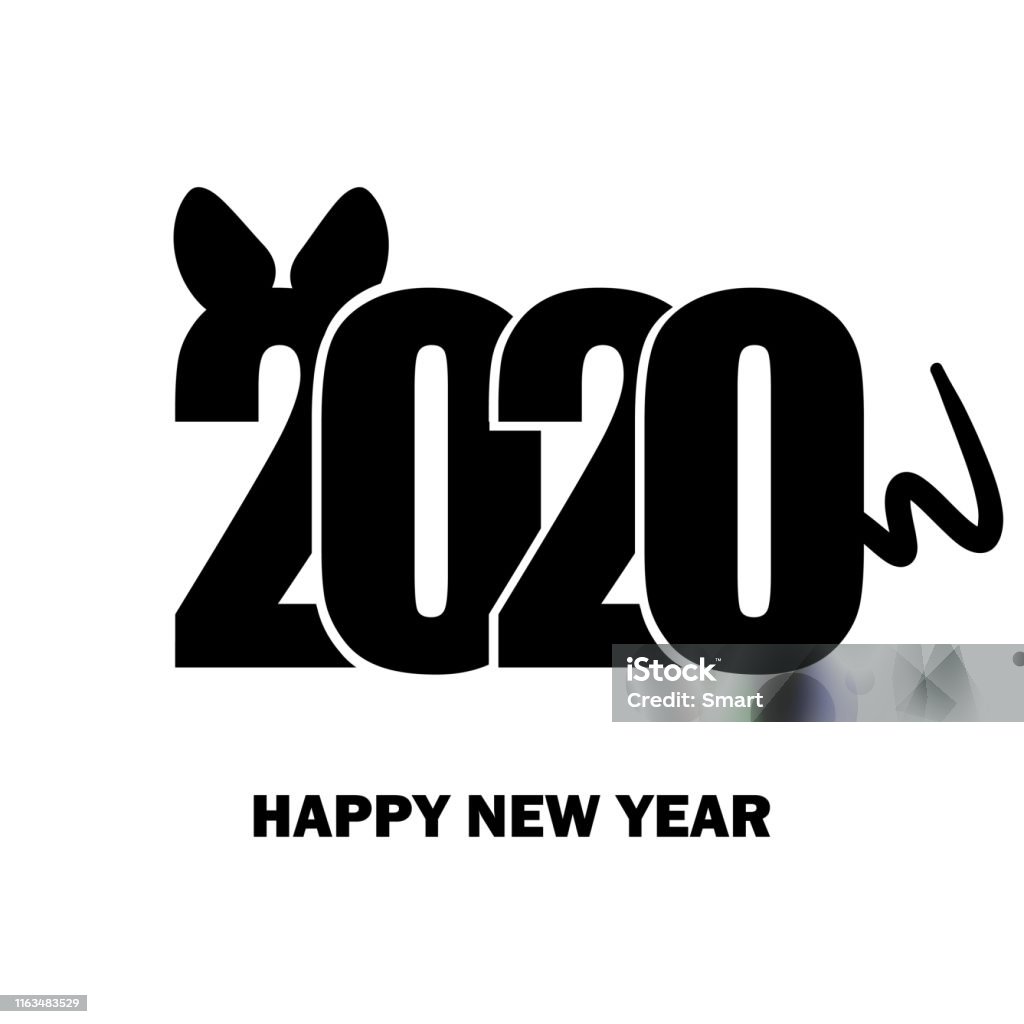 Merry Christmas And Happy New Year 2020 Vector Illustration Stock ...
