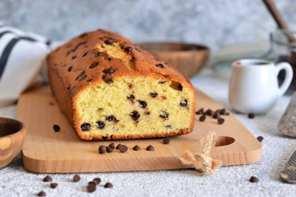 istock Banana bread with chocolate chips on the kitchen table. 1163483539
