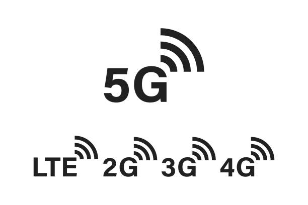 5g 인터넷 기술. 네트워크 표지판. 설정의 부호입니다. 연결 기호입니다. 5g 4g 3g 2g lte 이동 통신. - 4g stock illustrations