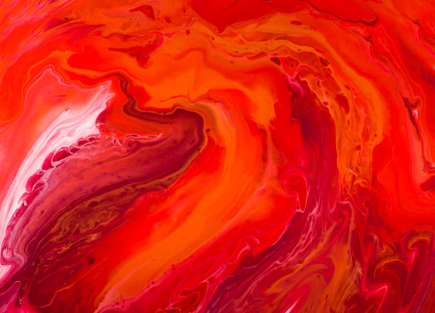 istock Acrilic creative picture in all shadows of red color 1163490251