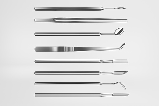 Tweezers on a white background