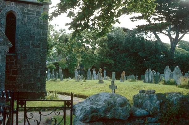istock Cemetery at an Old Church on Scilly Island 1163495690
