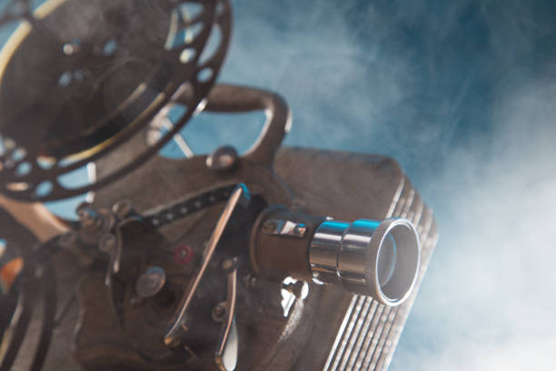 istock Old style movie projector, close-up. 1163496526