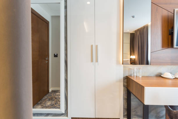 istock Interior of a luxury hotel room 1163496535