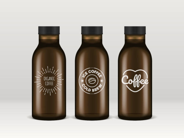 Cold Brew Coffee Bottles Stock Illustration - Download Image Now