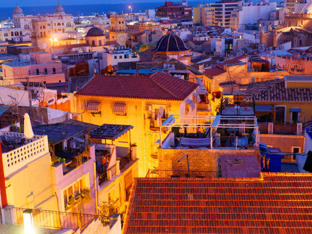 istock Beautiful night panorama on Alicante, Costa Blanca. 1163497733