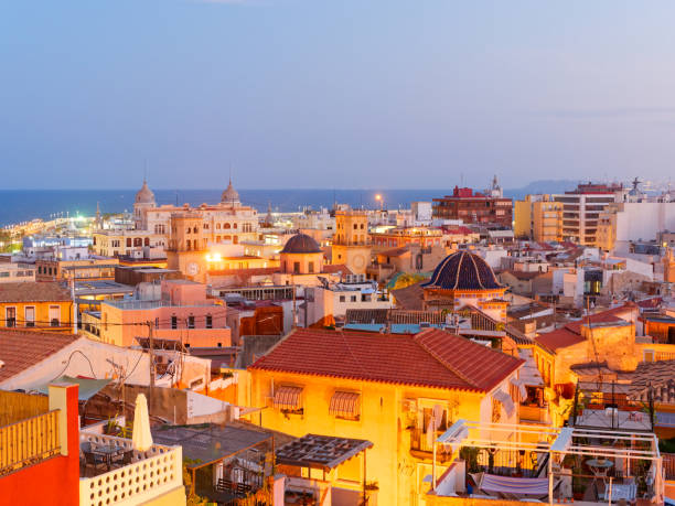 istock Beautiful night panorama on Alicante, Costa Blanca. 1163497949
