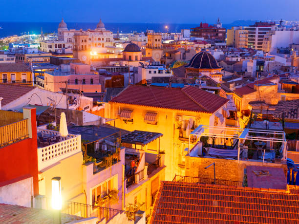 istock Beautiful night panorama on Alicante, Costa Blanca. 1163497996