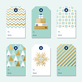 istock Collection of Christmas and New Year gift tags. 1163502076