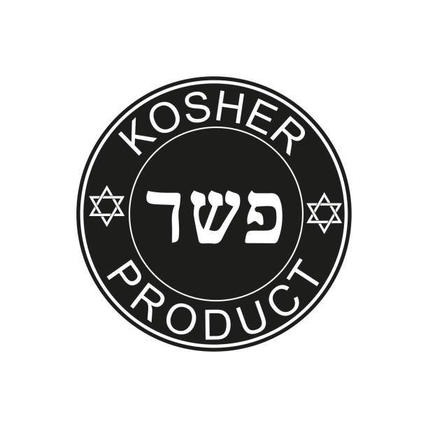 Kosher food icon. Vector illustration. kosher logo stock illustrations