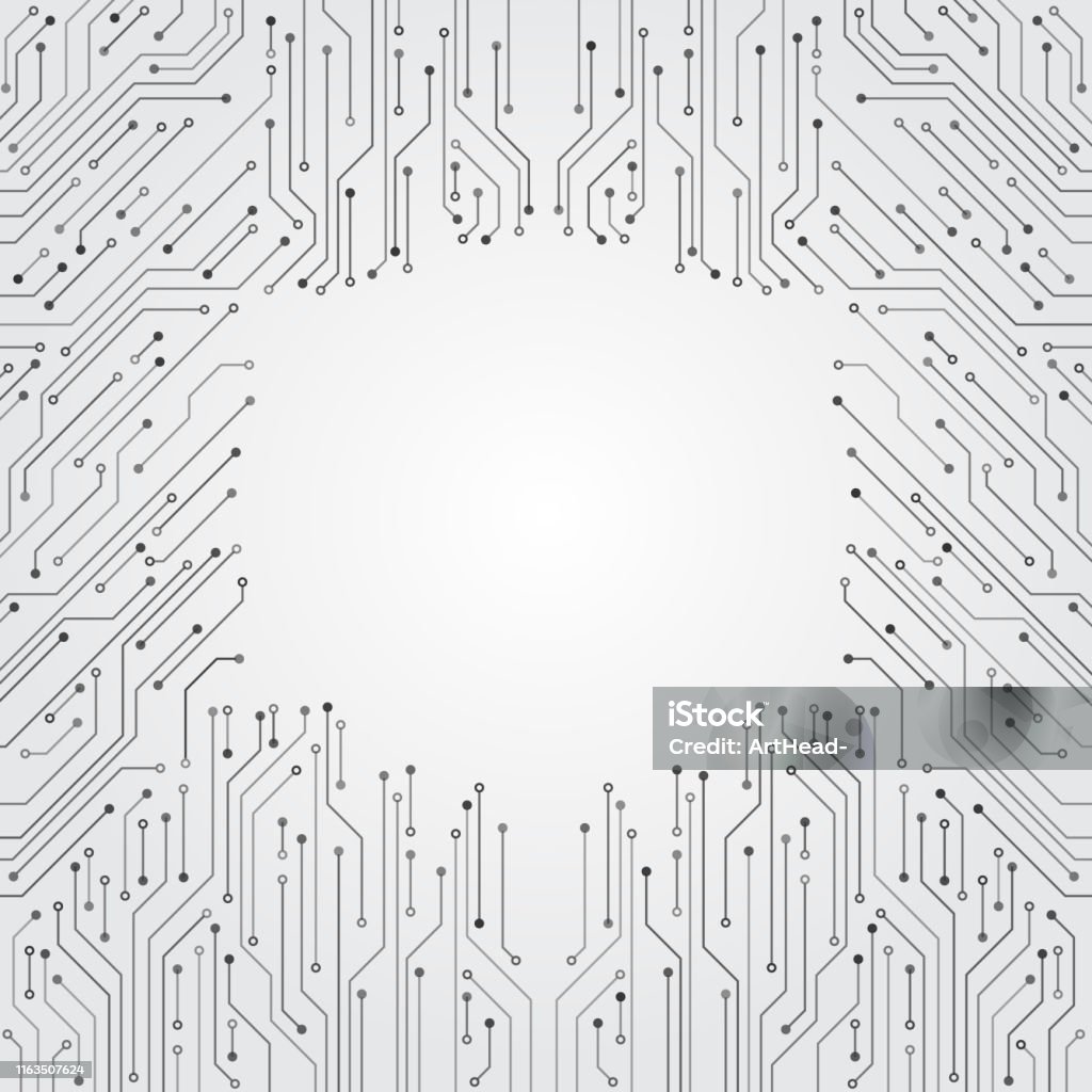 Hightech Technology Background Texture Circuit Board Minimal Pattern ...