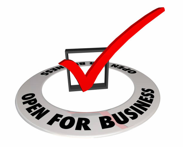 istock Open for Business Check Mark Box 3d Illustration 1163508710