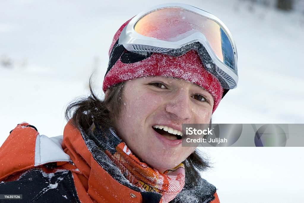 Menino as adolescências, imagens de estilo de vida saudável de jovem Atleta de snowboard após incidência - Royalty-free Adolescente Foto de stock