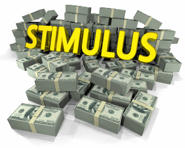 istock Stimulus Money Stacks Financial Help 3d Illustration 1163512286