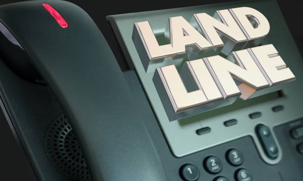 istock Land Line Telephone Words Hard Wire Connection 3d Illustration 1163515070