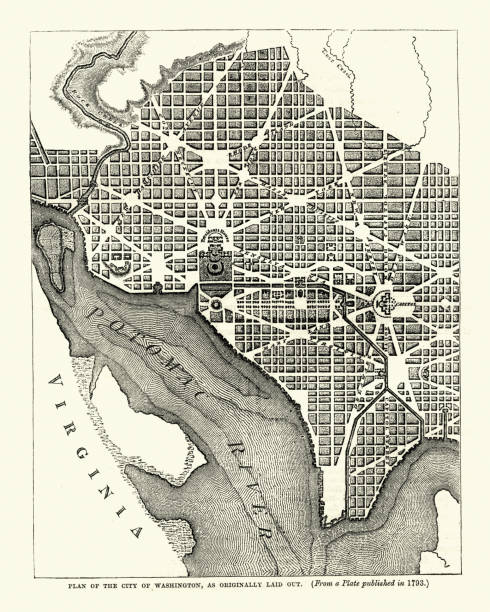istock City plan of Washington, D.C 18th Century 1163517297