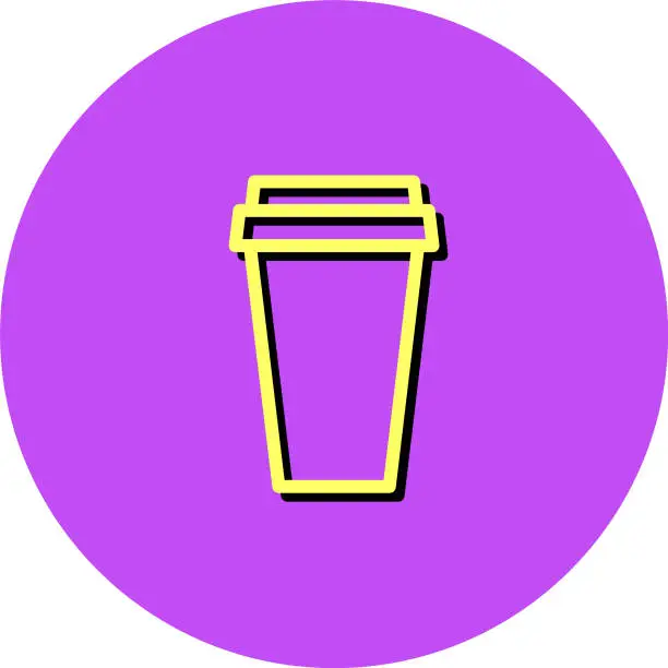 Vector illustration of Disposable cup