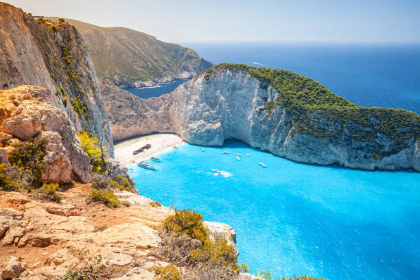 istock Ship Wreck beach. Navagio bay. Greece 1163522978