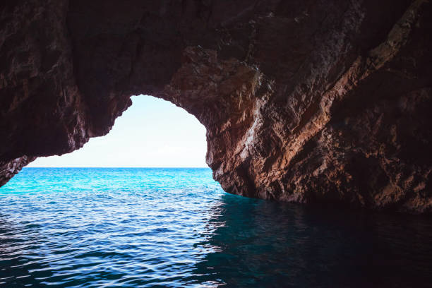 istock Inside of the Blue cave, Zakynthos, Greece 1163523495