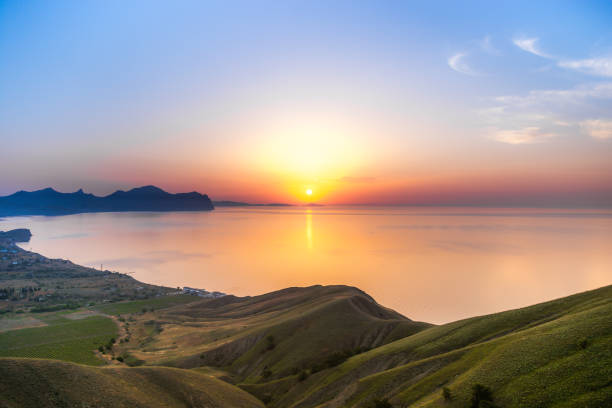 istock Scenic sunrise in a mountain valley 1163524062