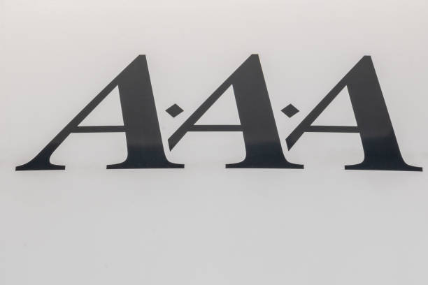 istock 3 letters A with diamonds on a white color typography background 1163531789