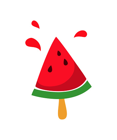 Colorful Fu Watermelon Colorful Watermelon On The White Background Stock Illustration ...