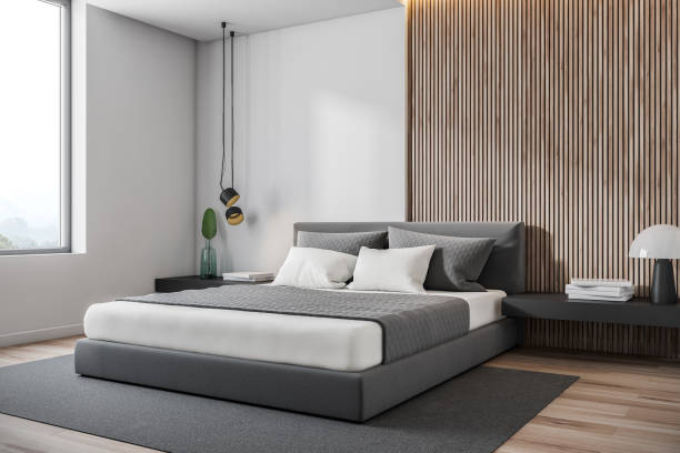 istock White and wooden loft bedroom corner 1163535935