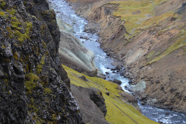 아이슬란드의 포사 강과 토르사르달루르 계곡 0명에 대한 스톡 사진 및 기타 이미지 - 0명, 강, 경관 - Istock