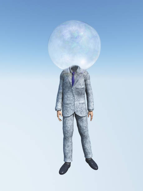 istock Man in suit with Bubble for head 1163541902