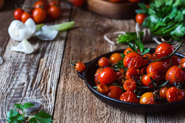 istock Roasted with herbs organic homegrown cherry tomatoes 1163542217