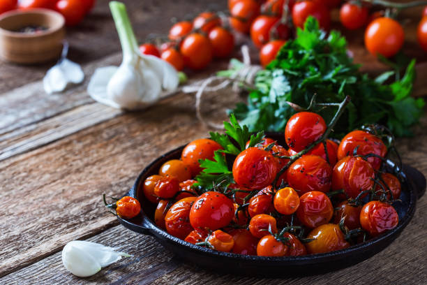 istock Roasted with herbs organic homegrown cherry tomatoes 1163542249