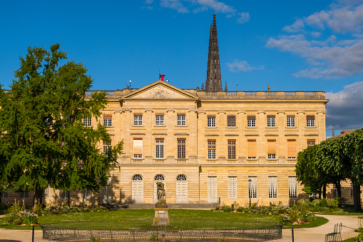 Bordeaux, France - May 5, 2019 : Museum of Fine Arts in Jardin de la Mairie public park. Bordeaux, Aquitaine, France