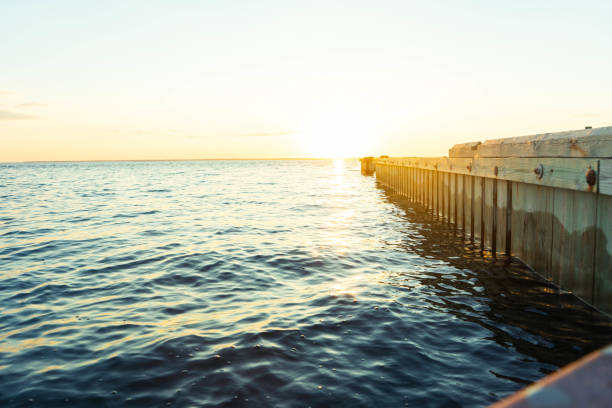 istock Gorgeous sunset background over the bay on Long Beach Island 1163547517