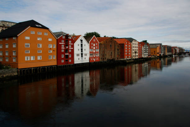 istock Houses at the waterfront in Trondheim, Norway 1163548694