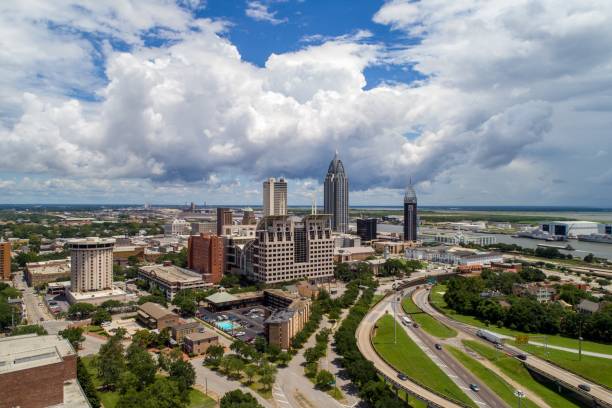 istock Downtown Mobile, Alabama riverside cityscape 1163553538