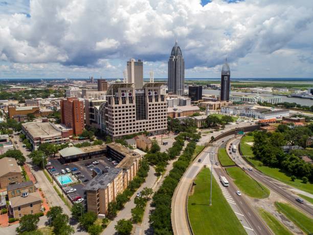 istock Downtown Mobile, Alabama riverside cityscape 1163553539
