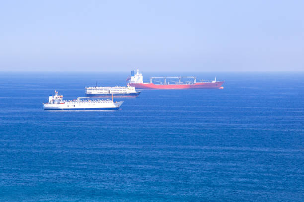 istock Cargo ships in the Mediterranean sea, container , shipping , logistics , transportation Systems 1163553551