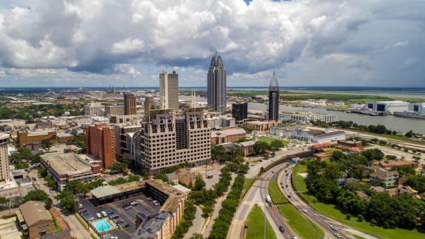 istock Downtown Mobile, Alabama riverside cityscape 1163553585