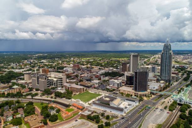 istock Downtown Mobile, Alabama riverside cityscape 1163553629