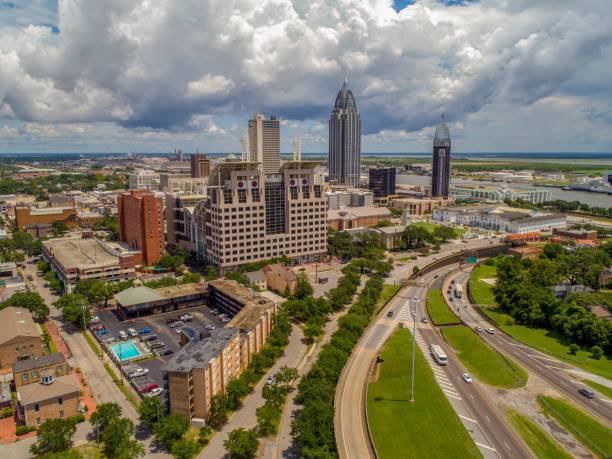 istock Downtown Mobile, Alabama riverside cityscape 1163553789