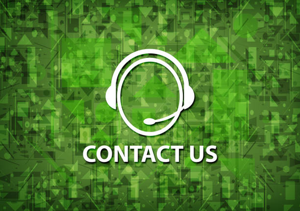 illustrations, cliparts, dessins animés et icônes de contactez-nous (icône de service à la clientèle) fond vert doux - customer service representative audio
