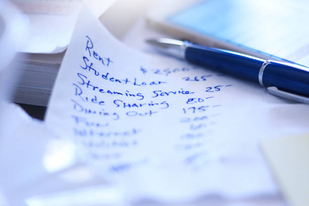 istock Budget List Written On A Napkin 1163560204