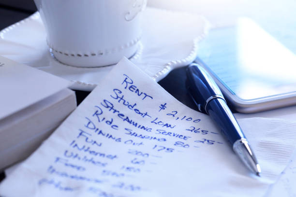 istock Budget List Written On A Napkin 1163560313