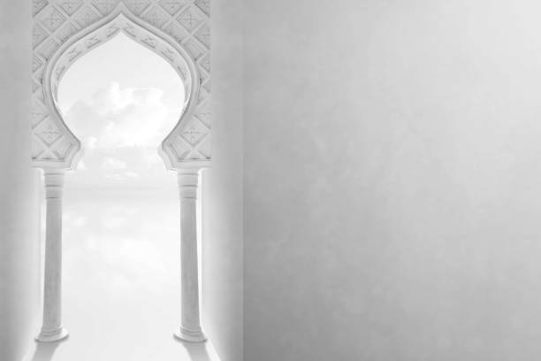 istock Islamic design greeting card background 1163560935