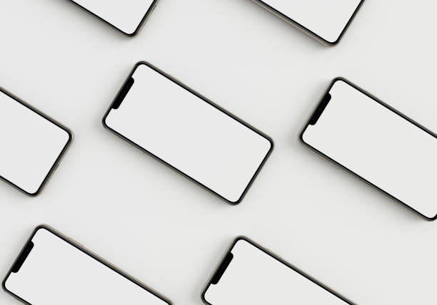 istock 3d render illustration hand holding the white smartphone with full screen and modern frame less design - isolated on white background 1163561481