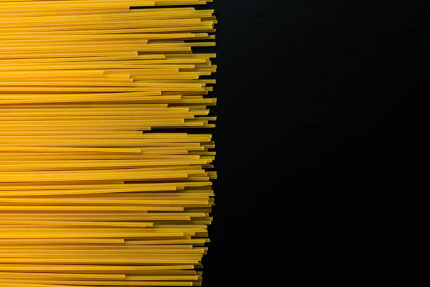 Detail of spaghetti made with pasta with eggs
