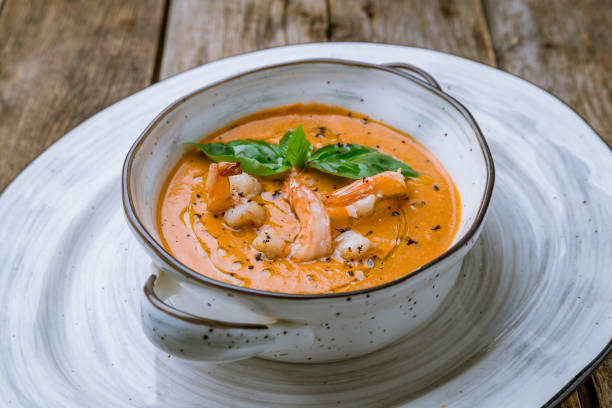 istock tomato soup with mussels 1163562681