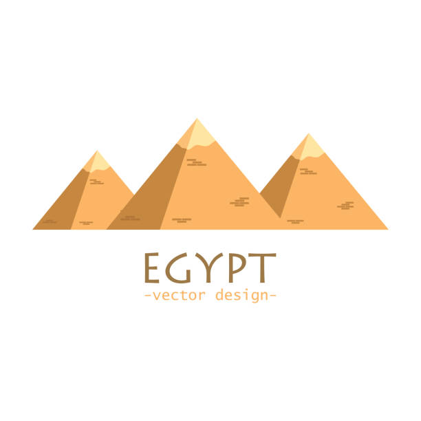 エジプトのピラミッドベクトルデザインイラストは、白い背景に分離 - pyramid shape pyramid monument tomb点のイラスト素材／クリップアート素材／マンガ素材／アイコン素材