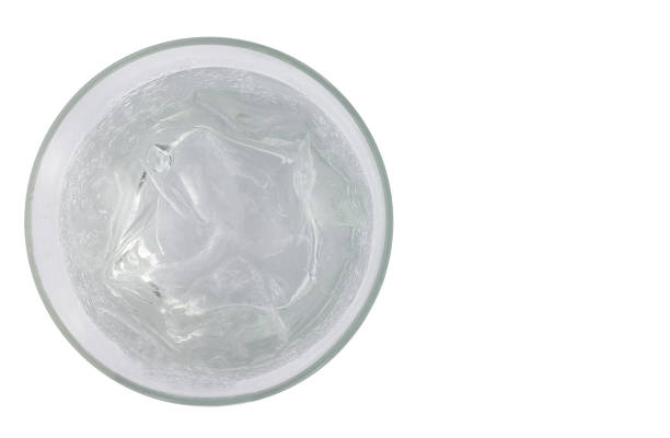istock Glass with water and ice isolated on white background with clipping path,Copy space 1163567081